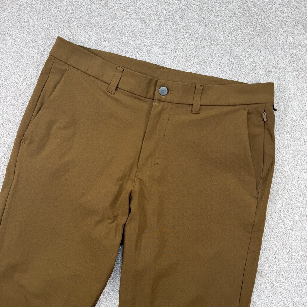 Lululemon Mens 34 (34x31) ABC Pant Slim Fit Brown Warpstreme Trousers